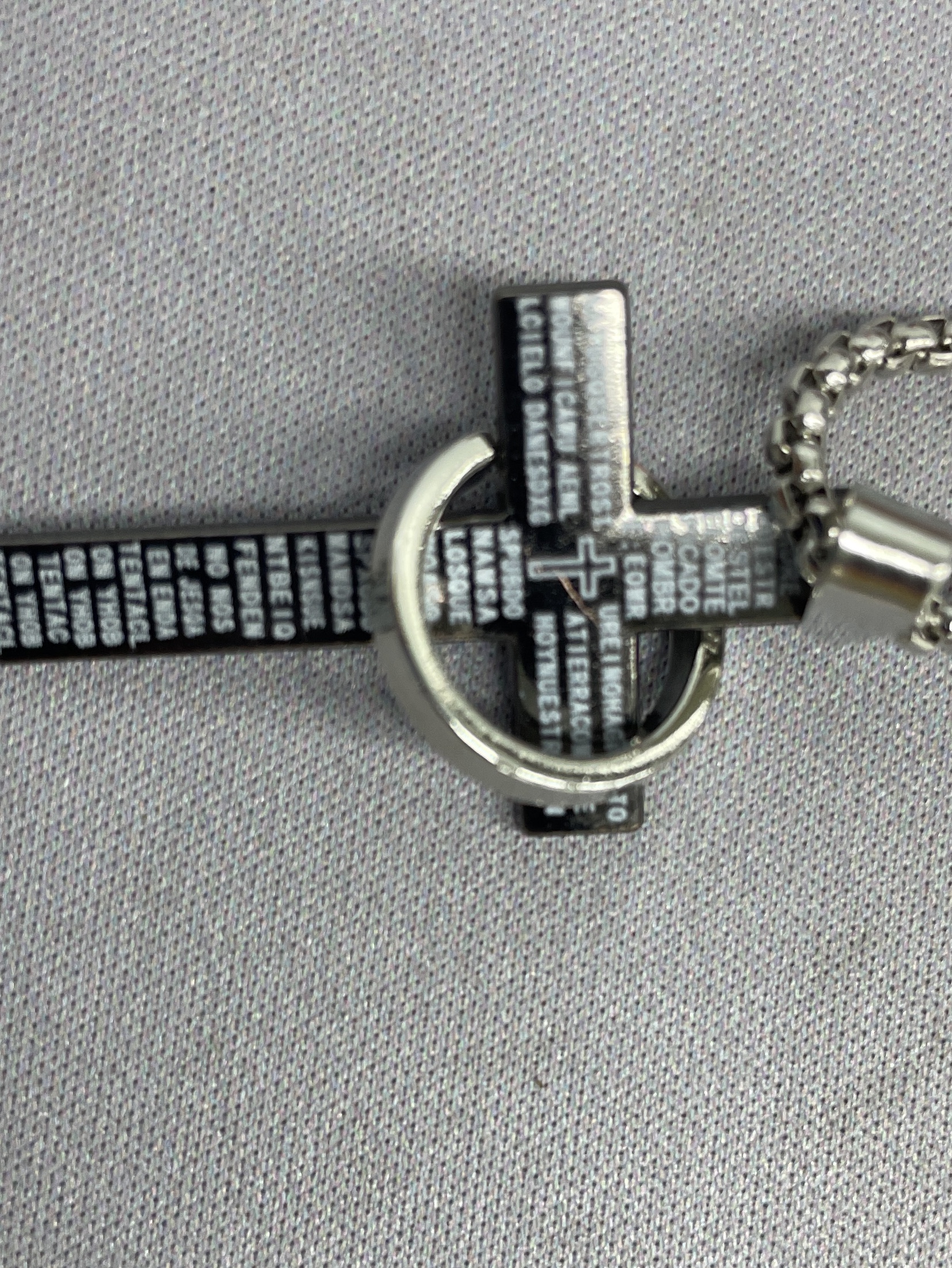 European and american trendy ins hip hop fashion letter cross circle pendant necklace hip hop punk long necklace cross