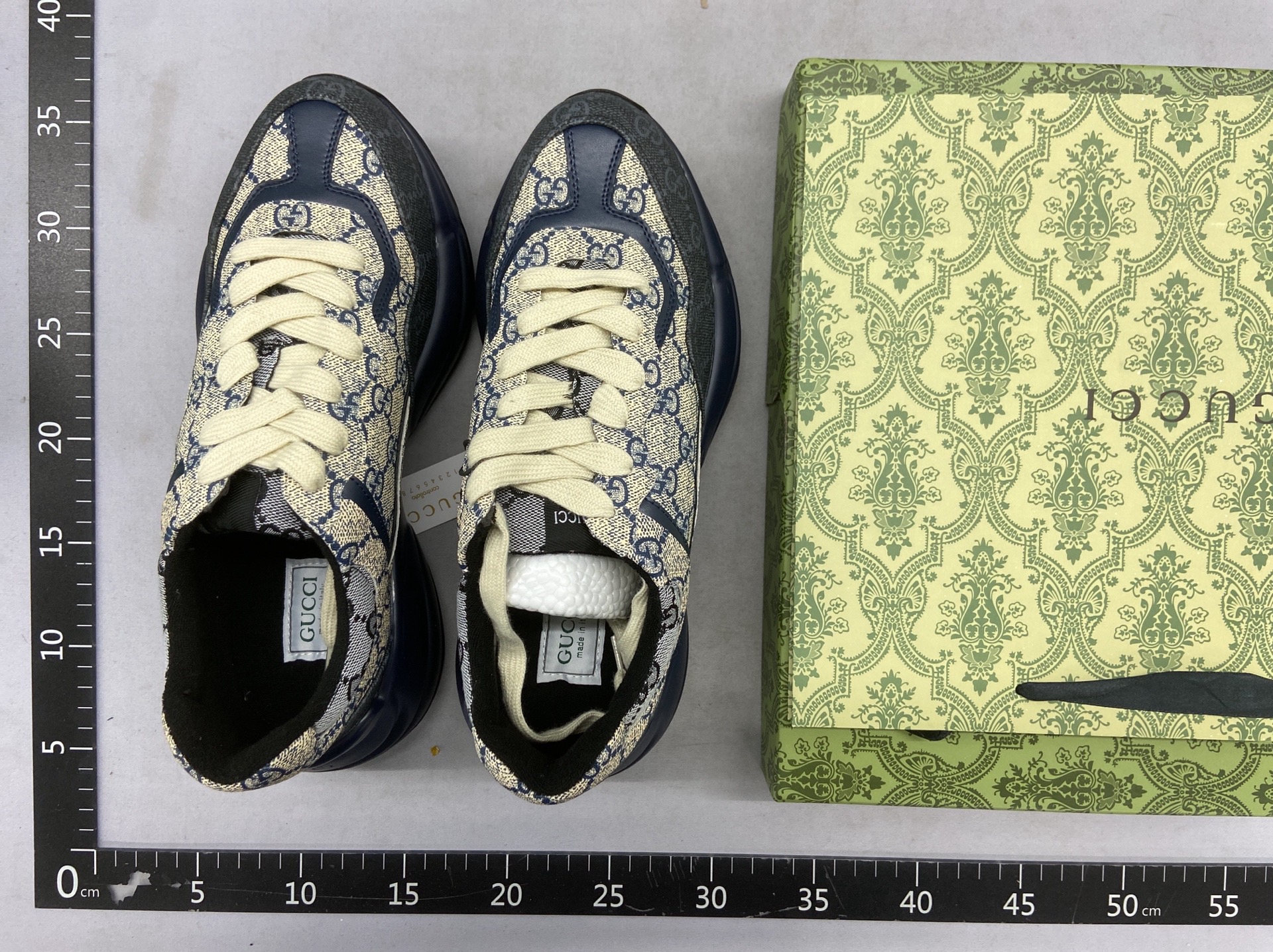 G home rhyton dad shoes – new colorway print limited edition retro chunky sole height increasing sneakers 528892 white sneakers