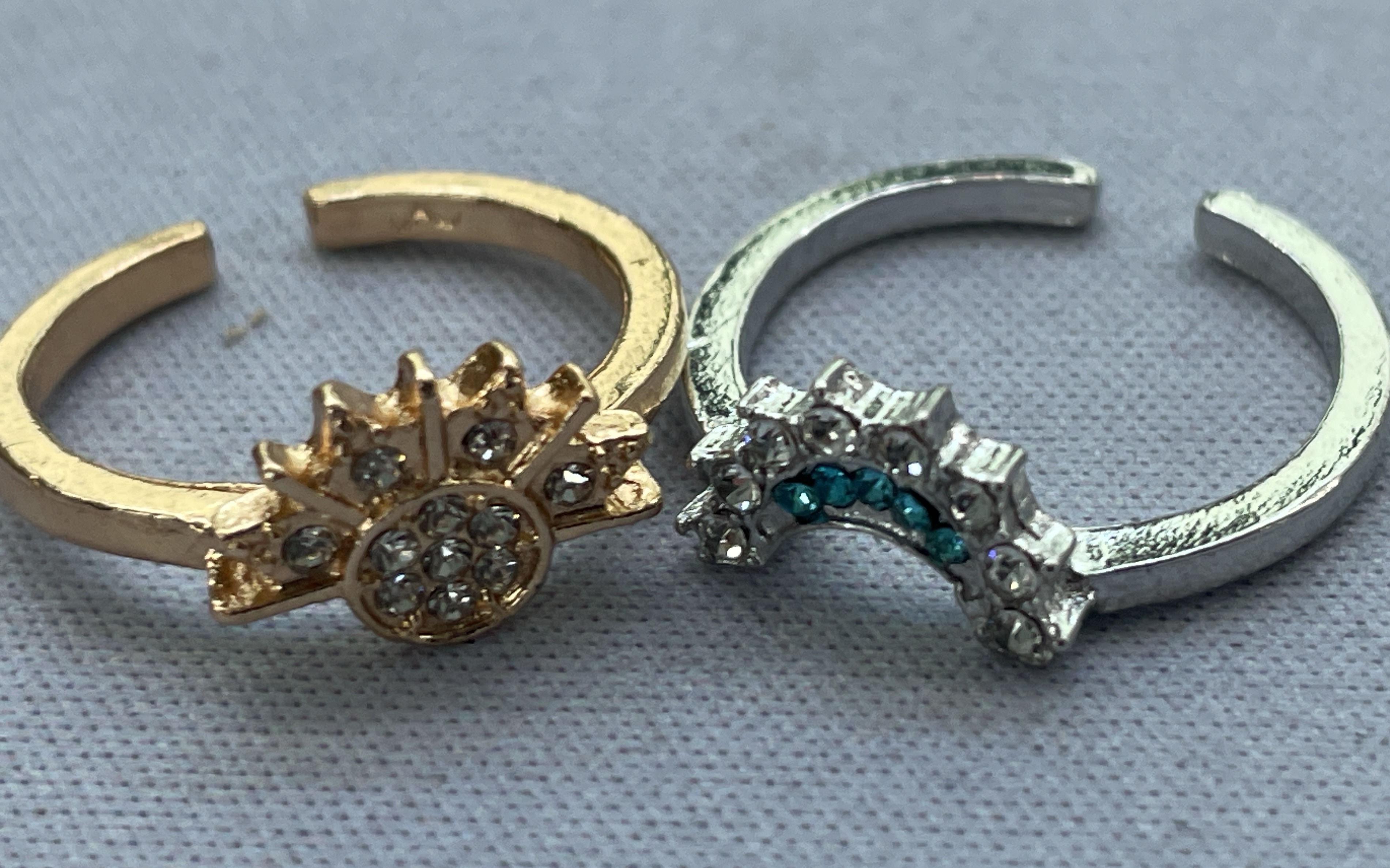 Sun and moon shine stacked open ring new arrivalfashion cross-border stylish diamond ring sensual combination ring necklace