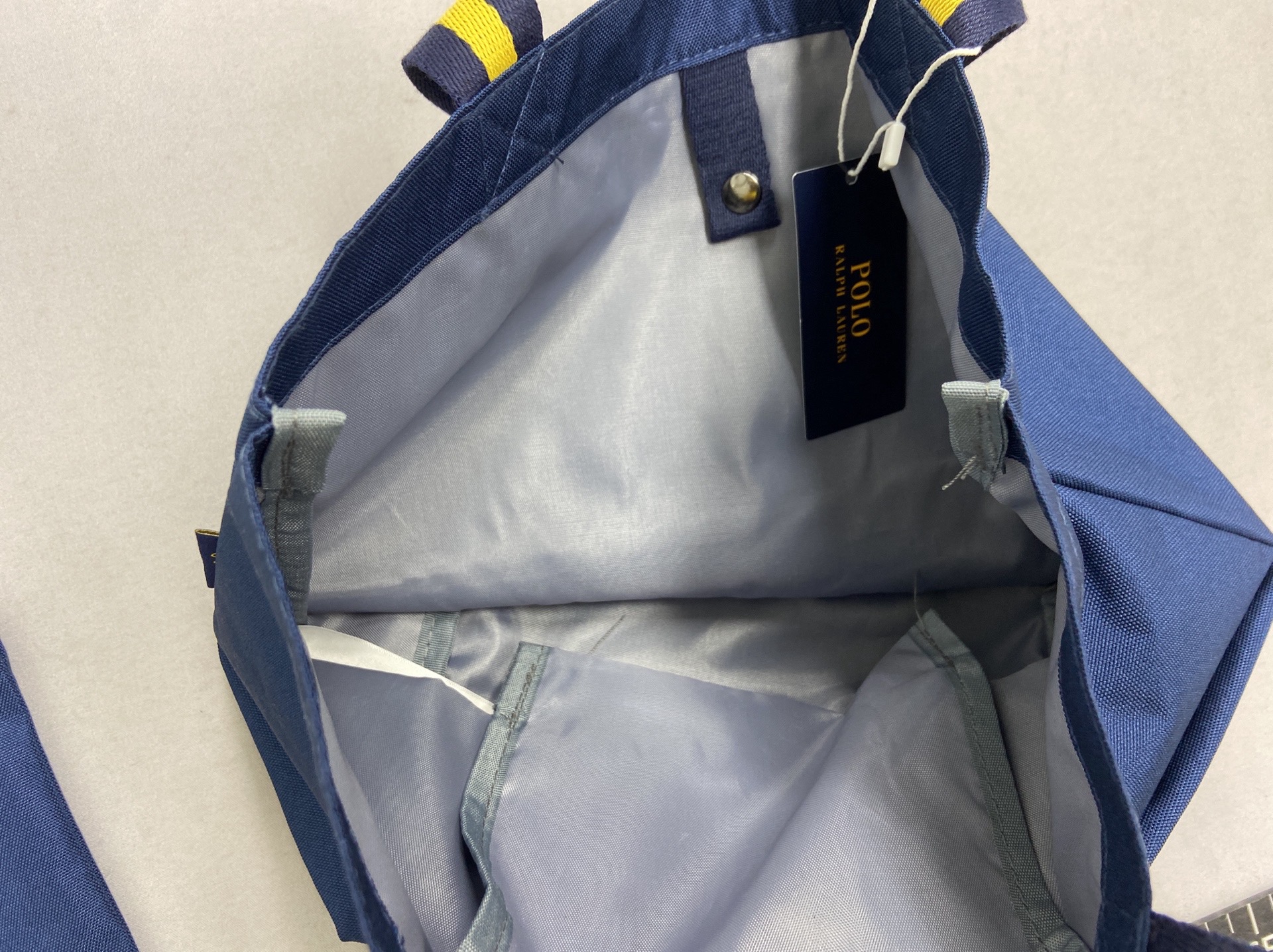 Lotte new arrival bag polprinting wear navy blue sweaterjeans bear canvas bag shopping bag mother bag for men