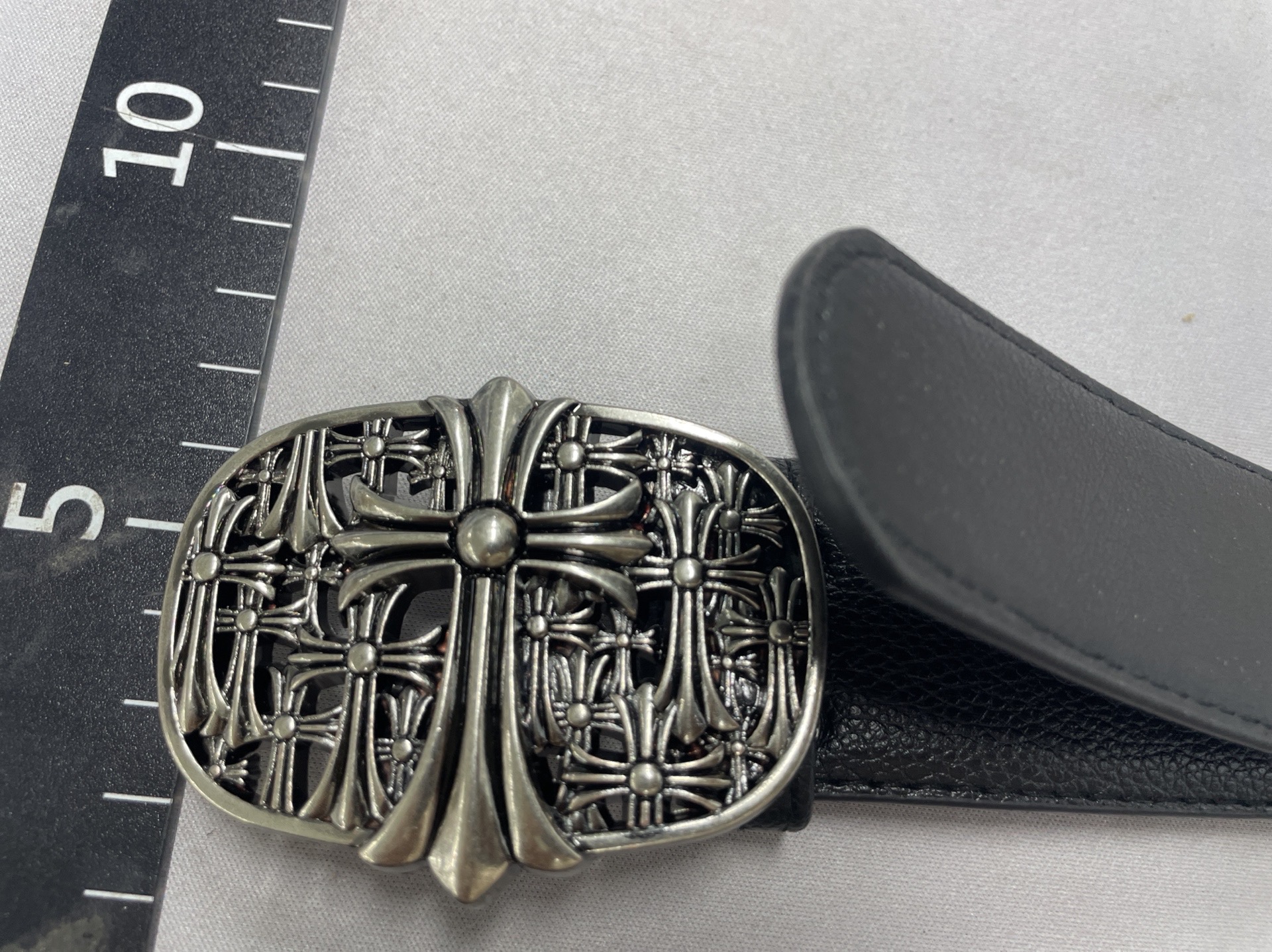 【top version】lead-free new ch star print leather belt