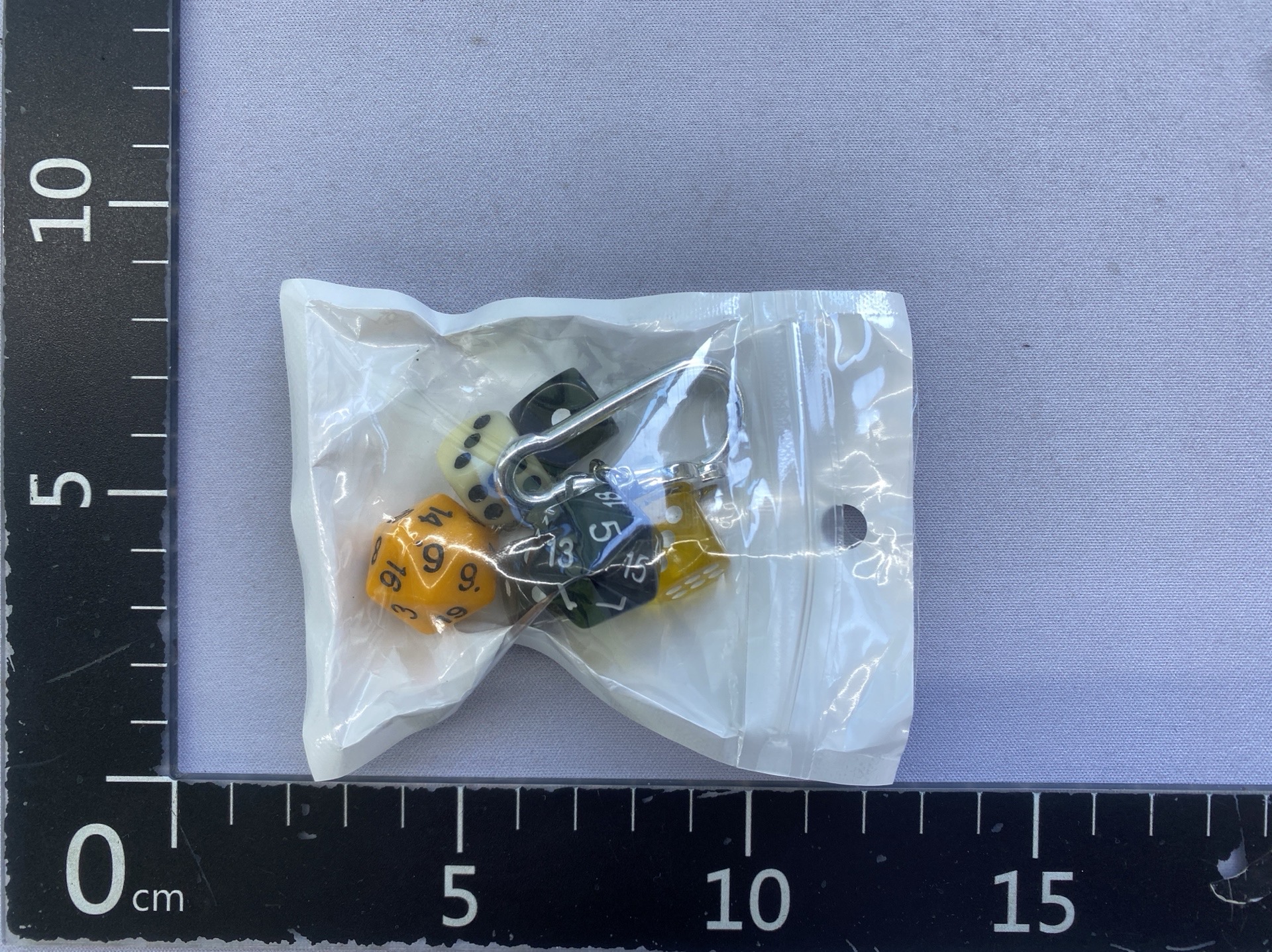 Classic irregular dice bag charm – retro design, unique phone charm, bag chain, brown & green color block accent