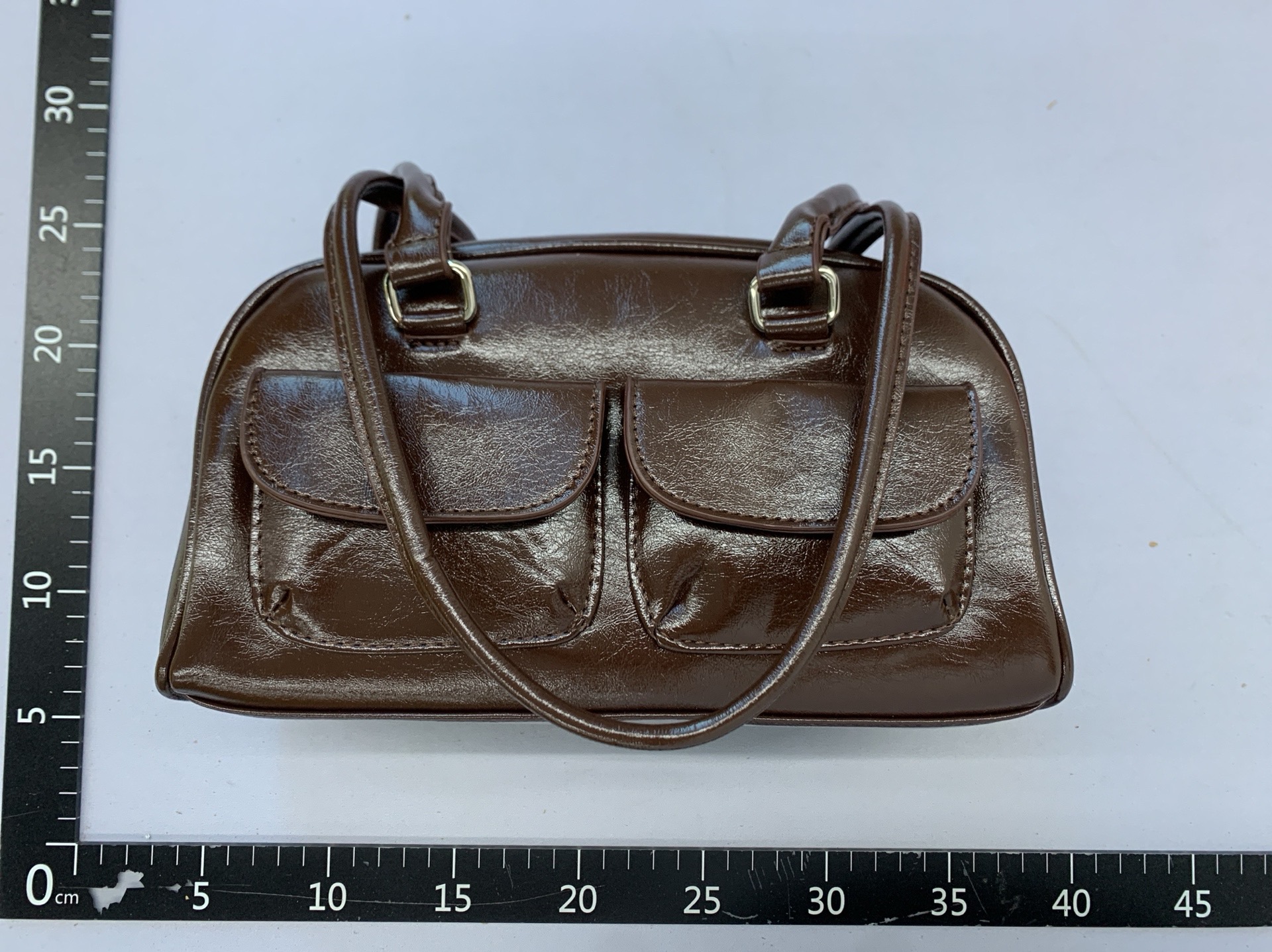 Korean new bowling bag handbag niche underarm retro large capacity small pocket design bag for women