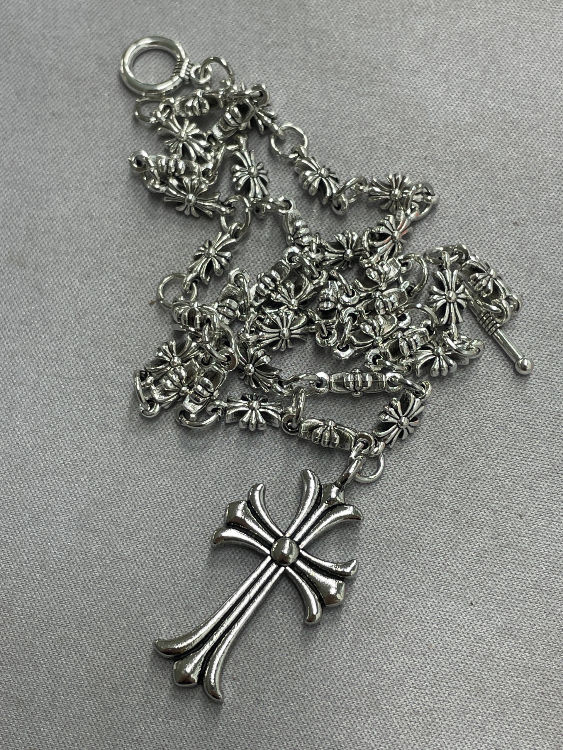 European and american cross necklace jewelry punk men’s and women’s retro necklace stylish casting crow star pendant necklace