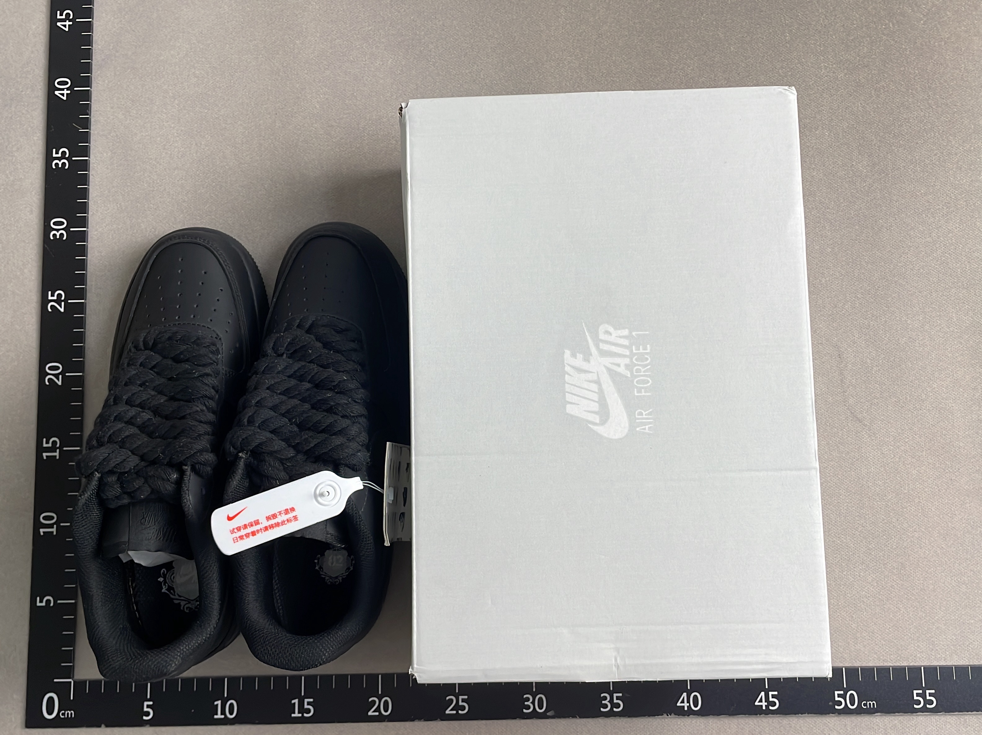 Cross-border exclusive small batch custom-made retro thick hemp rope retro white shoes classic af1 men’s and women’s boards