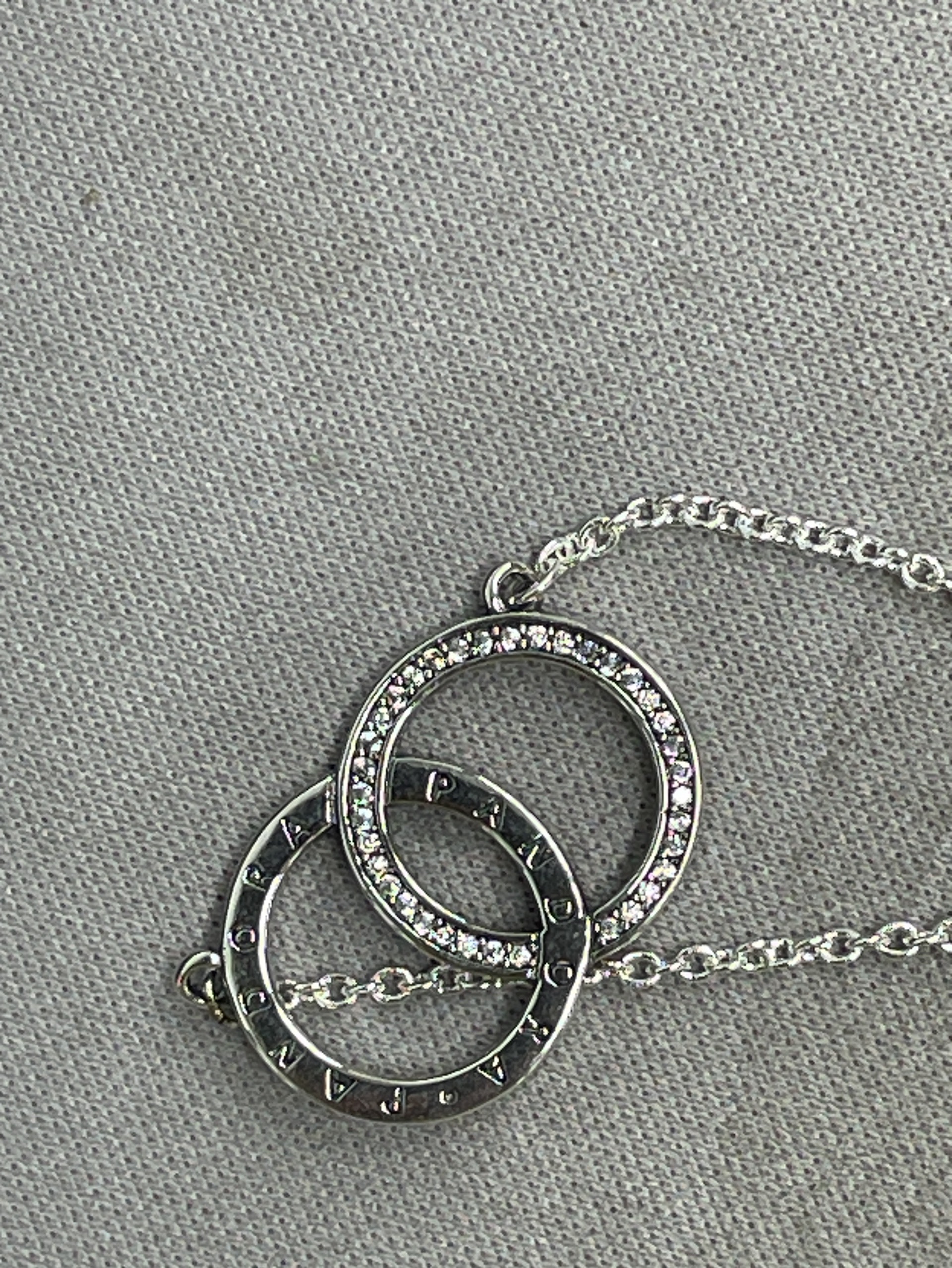 Pan’s new neck accessories sparkling pavé and bead three-in-one pendant necklace jewelry for women casual clavicle chain fashion