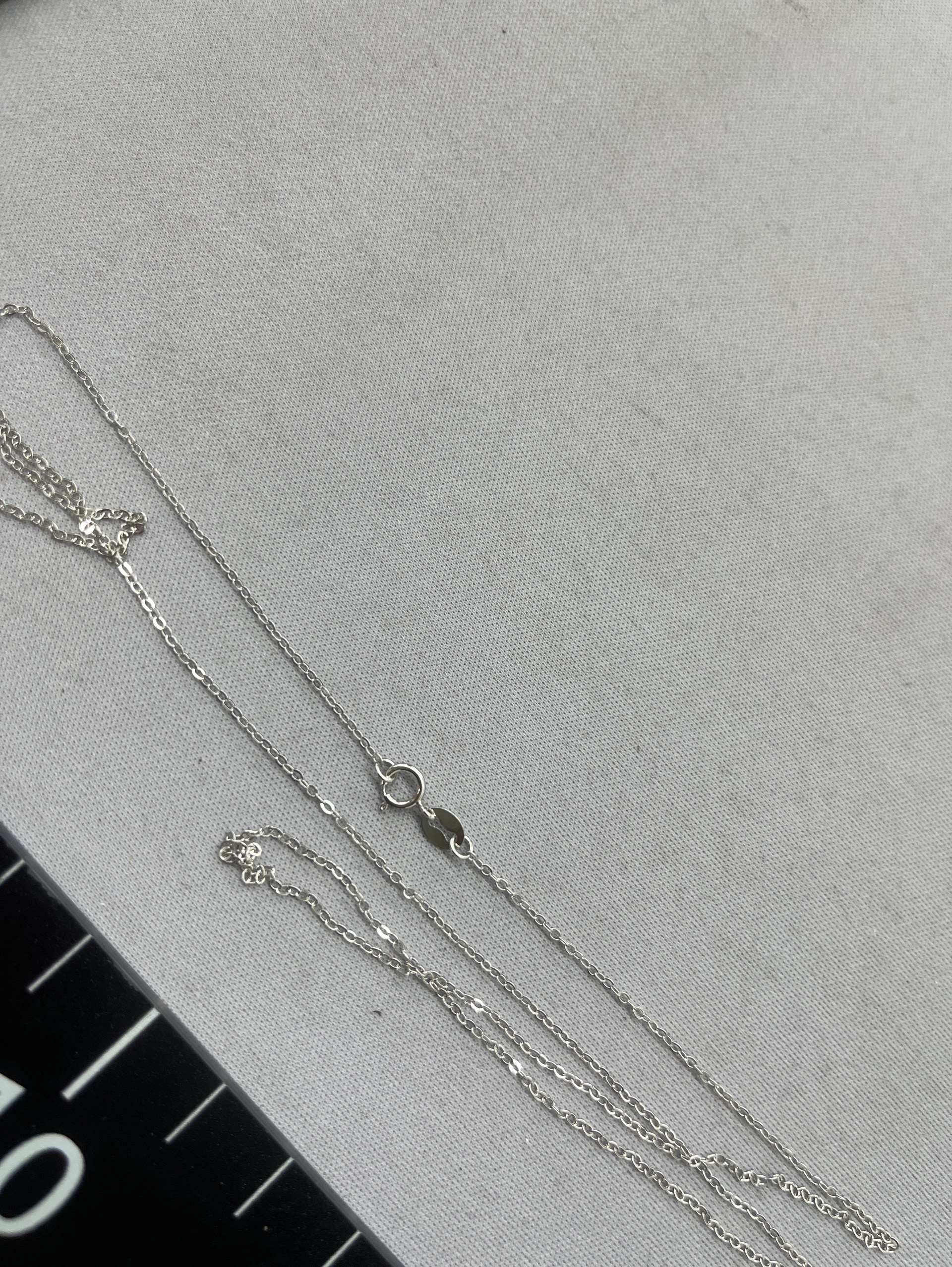 Huancai carefully selected s925 sterling silver necklace 1.2mm calendered chain clavicle bare chain factory direct sales