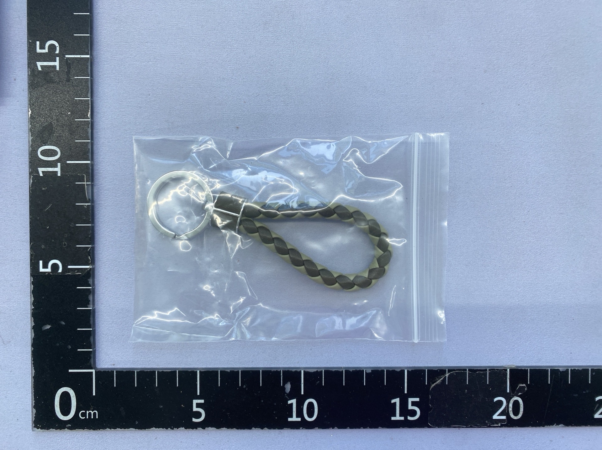 Woven leather cord keychain genuine leather car key ring keychain pendant bag charm small gift key chain