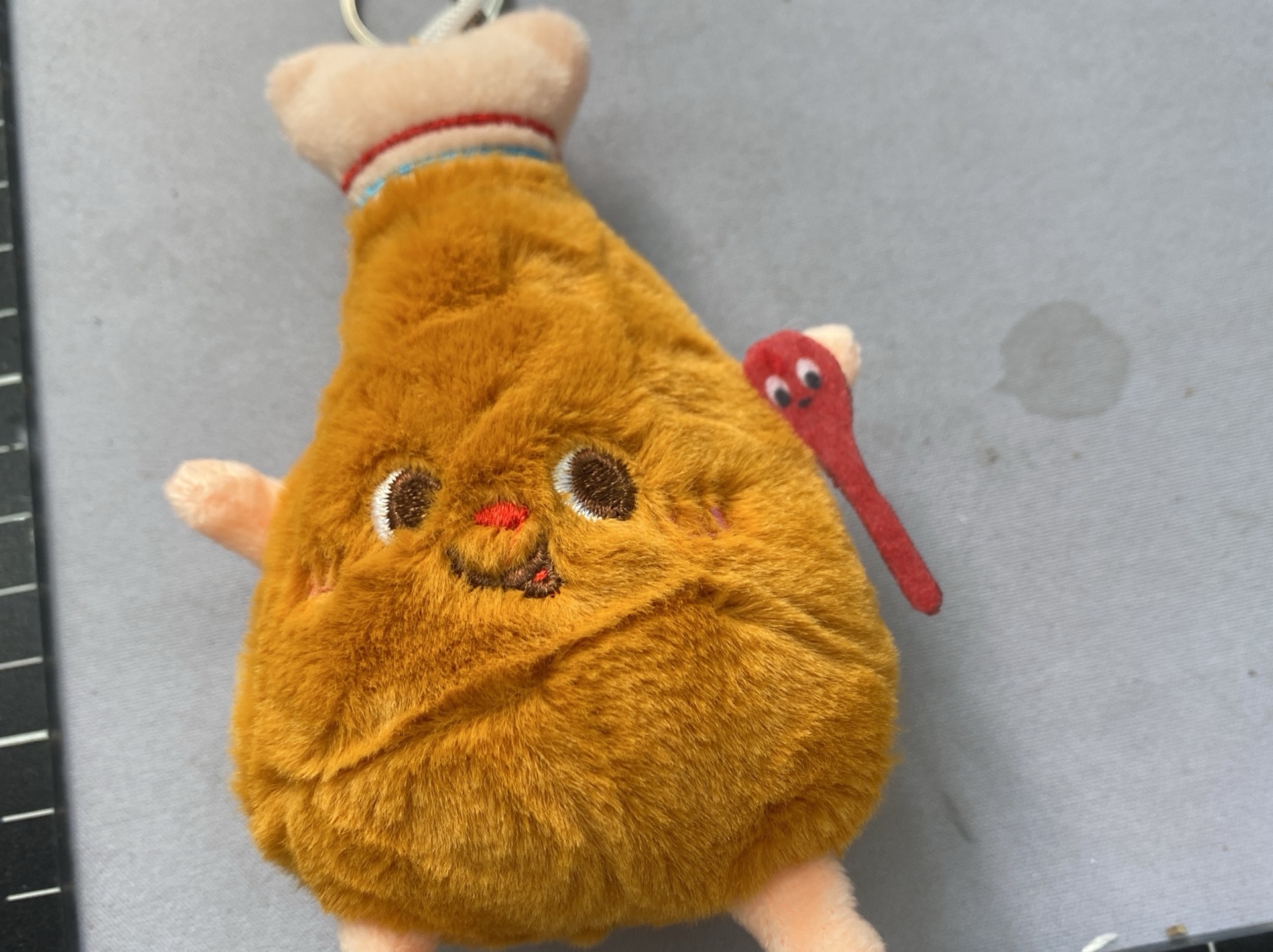 Hamburger and fries stuffed doll cute bag pendant female student couple doll toast bread pendant keychain