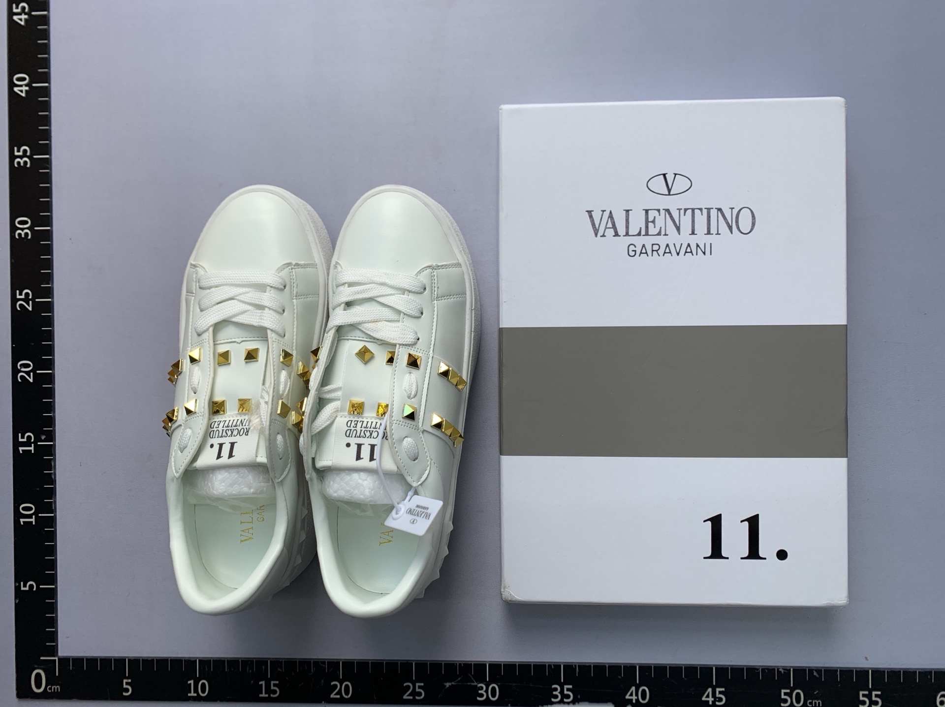 2025 spring new arrival: studded white sneakers for women – petite-friendly platform shoes with chunky soles 6cm – trendy lace-up skate shoes