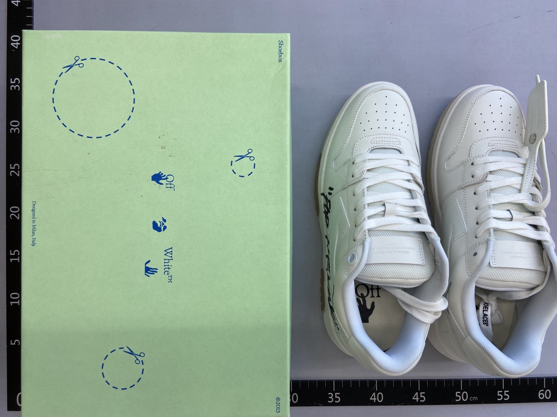 Panda shoes ow arrow couple sneakers color block chunky sole casual white shoes ph29