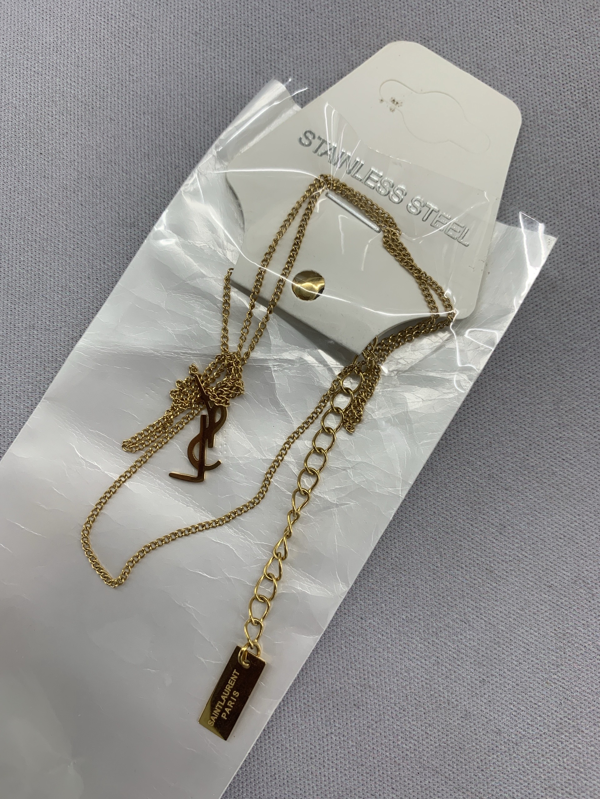 English alphabet pendant necklace, titanium steel, non-fading, 18k gold plated, luxury clavicle chain, jewelry factory wholesale