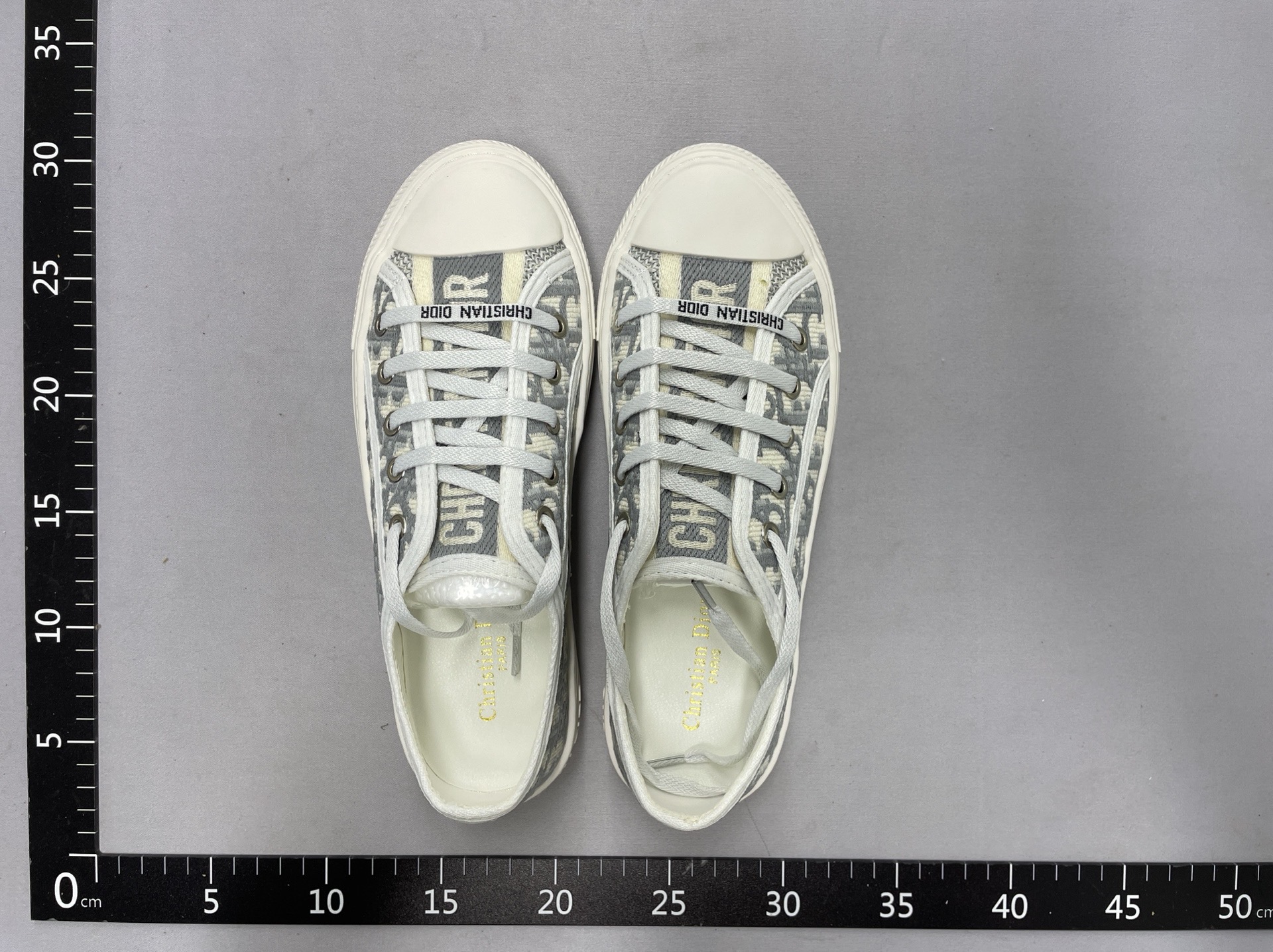 Letter embroidered canvas sneakers women’s height increasing chunky sole lace-up versatile casual shoes monogram low-top sneakers everyday casual