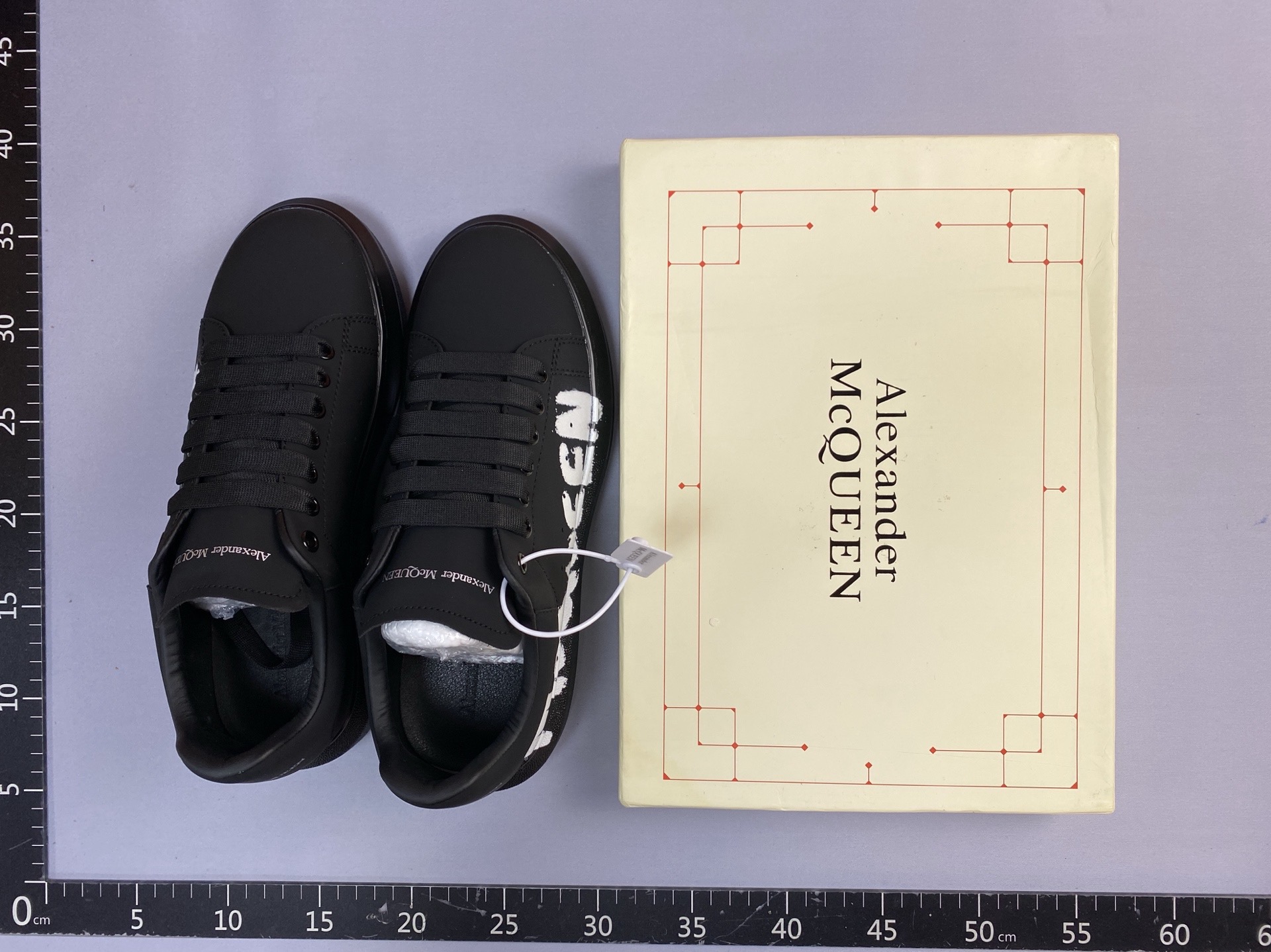 High-end 3d printed silver logo mcqueen white sneakers – unisex platform sneakers with hidden wedge heel – chunky sole couple’s shoes