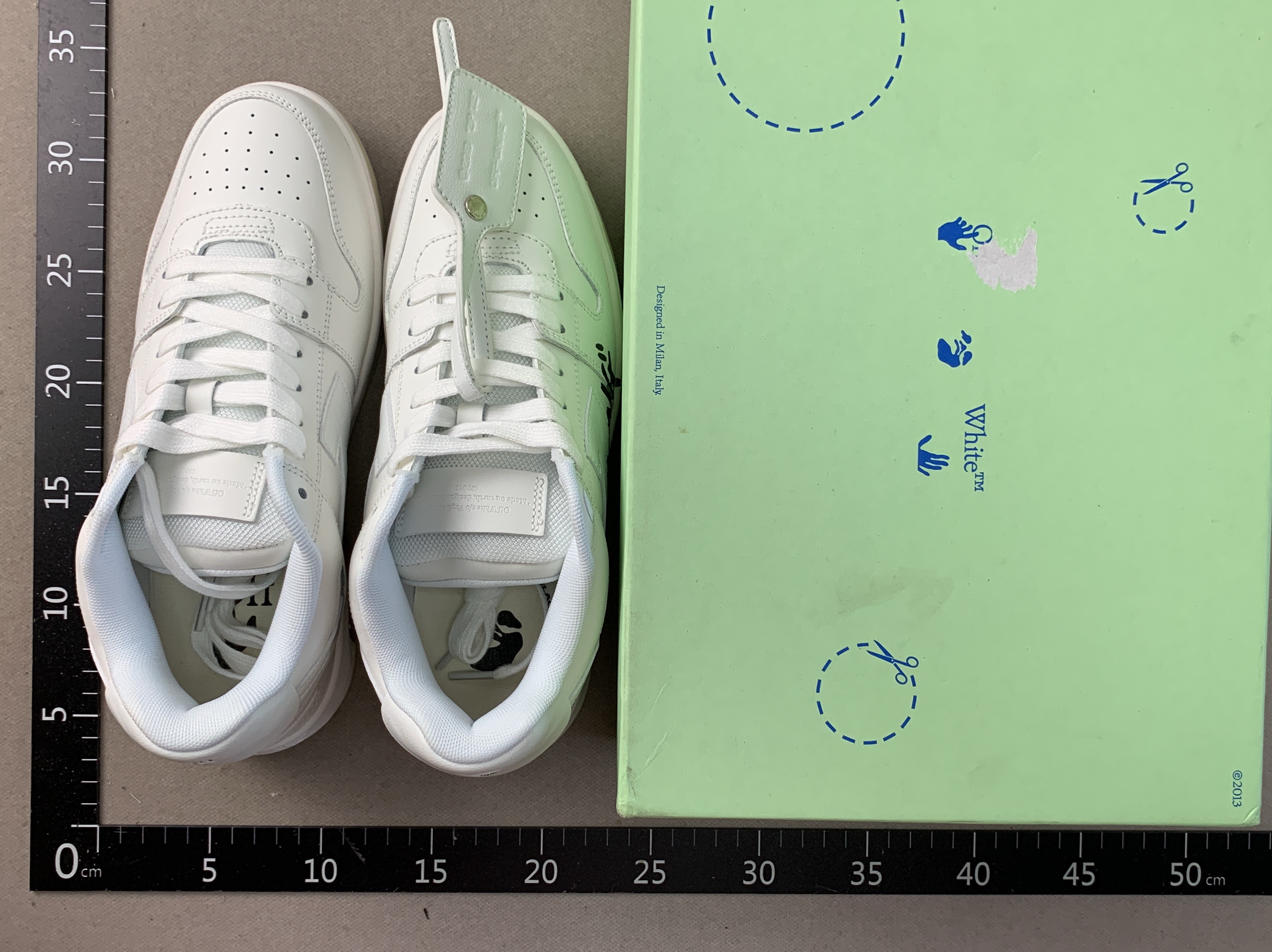 Panda shoes ow arrow couple sneakers color block chunky sole casual white shoes crh29