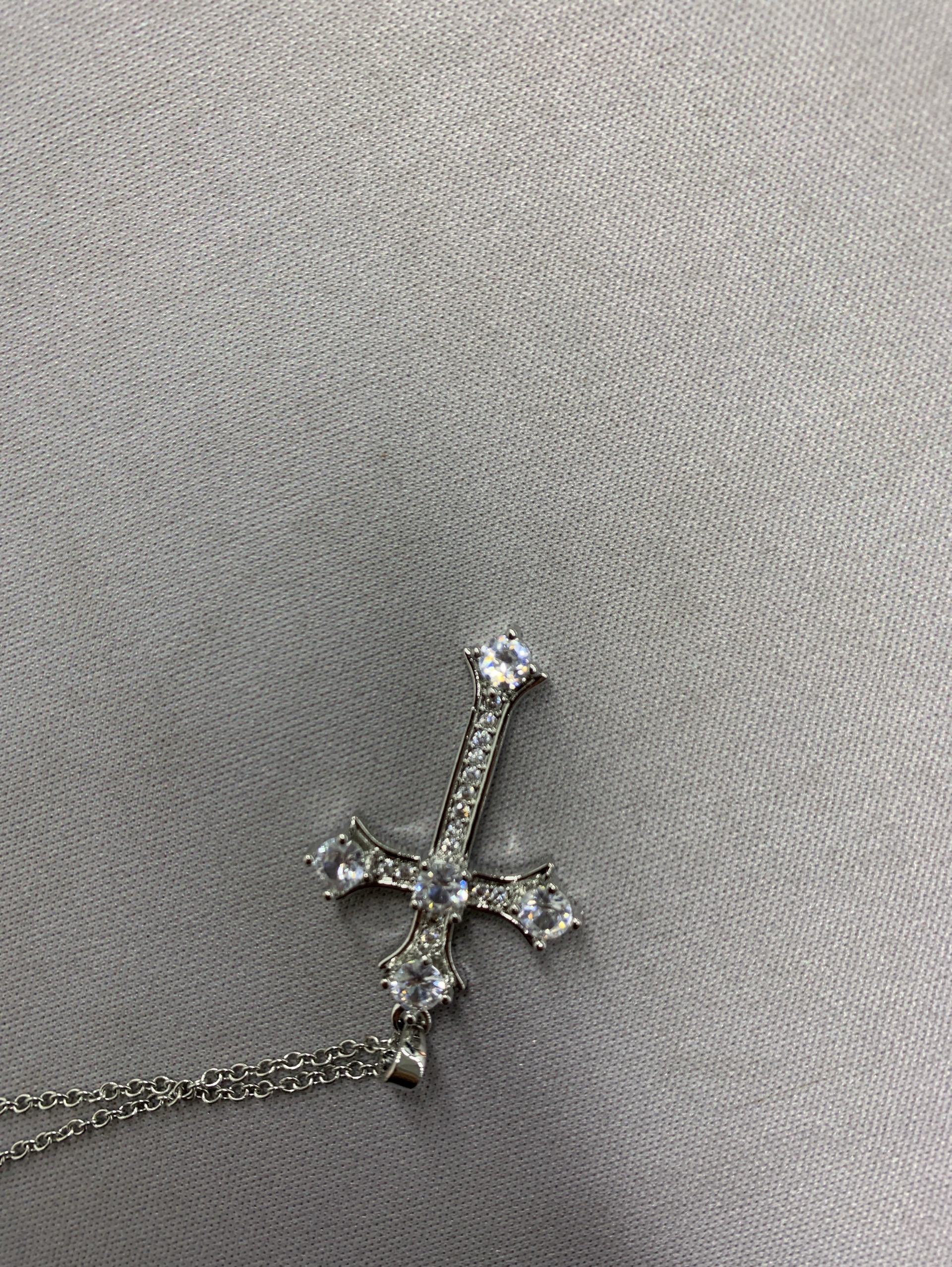 Vintage “silver cross” necklace
